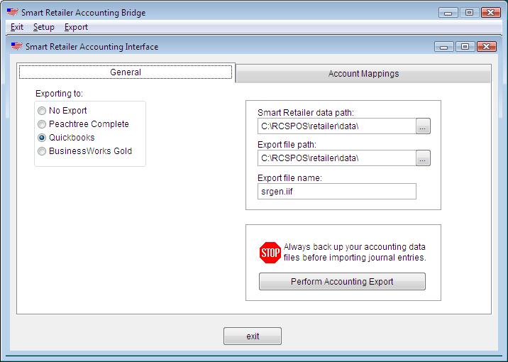 Accounting setup